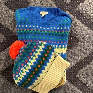 Crewcuts sweater boys XL and matching hat. Never worn.
